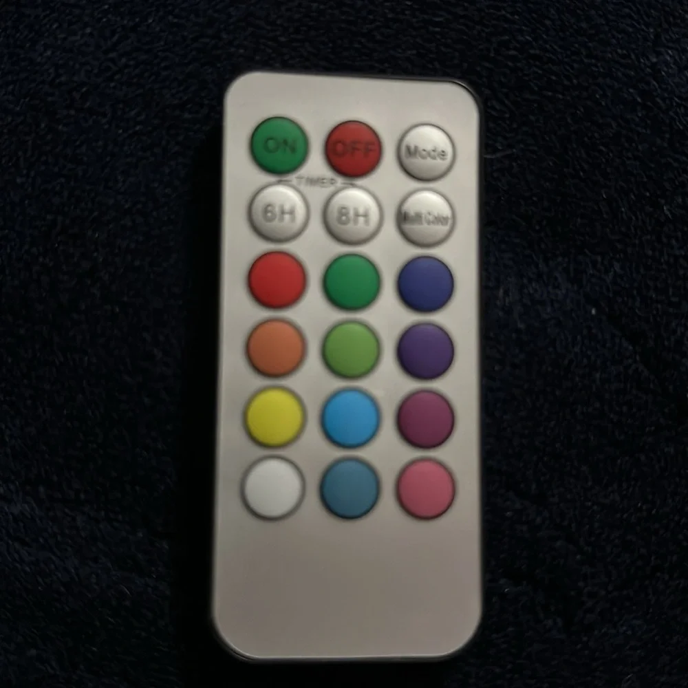 Small White Lantern with multicolored LED Lights